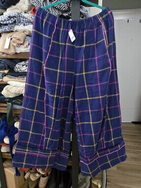 Free People Intimately Wide Leg Plaid Lounge Pants